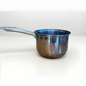 TRAMONTINA 3 QUART  Sauce Pan Glass Lid Tri-Clad 18/10 Stainless Steel‎ *read